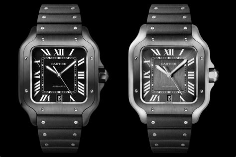 cartier watch santos black|cartier santos 100 price uk.